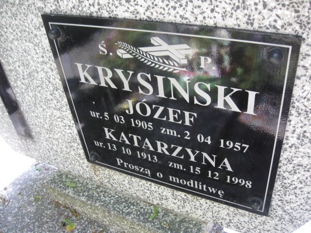 Katarzyna Krysińska 1913 Łańcut - Grobonet - Wyszukiwarka osób pochowanych