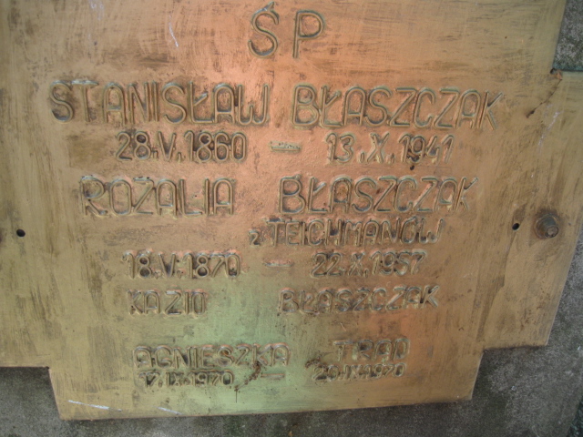 Rozalia Błaszczak 1870 Łańcut - Grobonet - Wyszukiwarka osób pochowanych