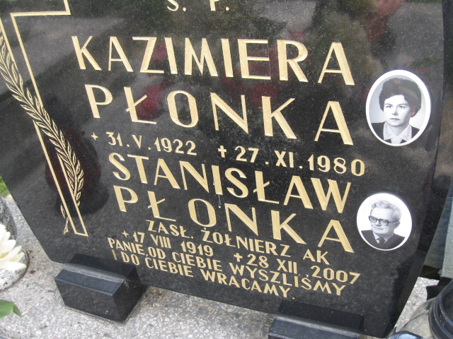 Stanisław Płonka 1919 Łańcut - Grobonet - Wyszukiwarka osób pochowanych
