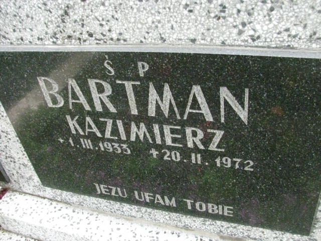 Kazimierz Bartman 1933 Łańcut - Grobonet - Wyszukiwarka osób pochowanych