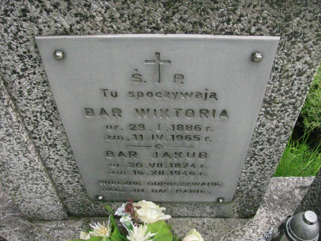 Jakub Bar 1874 Łańcut - Grobonet - Wyszukiwarka osób pochowanych