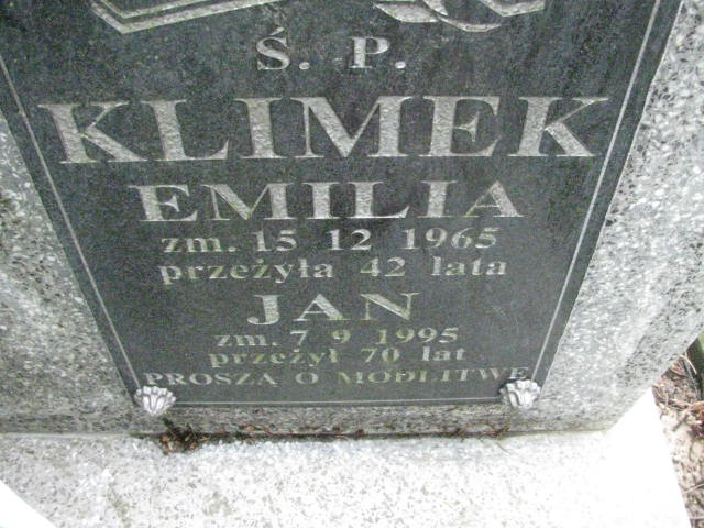 Emilia Klimek Łańcut - Grobonet - Wyszukiwarka osób pochowanych