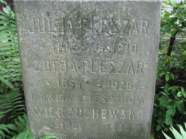 Julia Fleszar 1843 Łańcut - Grobonet - Wyszukiwarka osób pochowanych