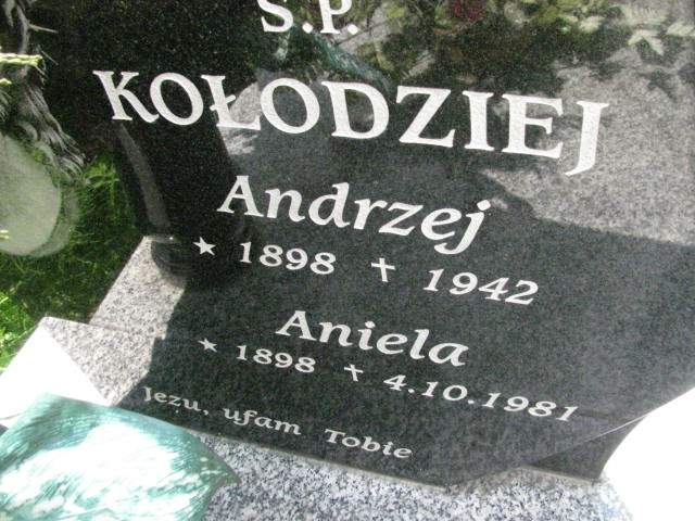 Grób Aniela Kołodziej