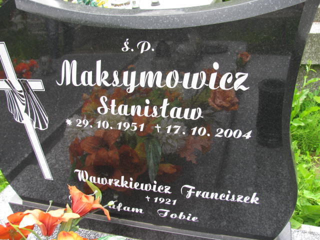 Stanisław Maksymowicz 1951 Łańcut - Grobonet - Wyszukiwarka osób pochowanych