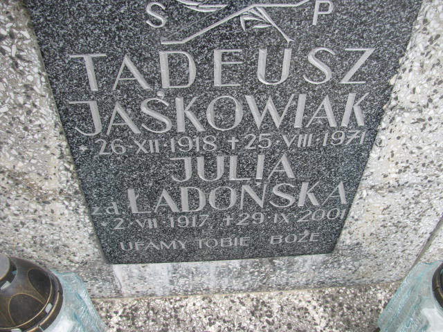 Julia Jaśkowiak 1917 Łańcut - Grobonet - Wyszukiwarka osób pochowanych