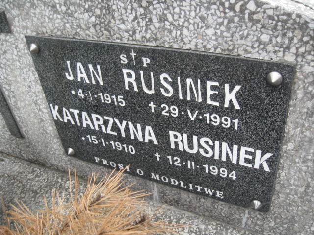 Katarzyna Rusinek 1910 Łańcut - Grobonet - Wyszukiwarka osób pochowanych