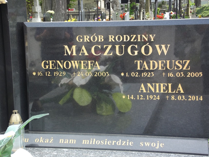 Genowefa Maczuga 1929 Łańcut - Grobonet - Wyszukiwarka osób pochowanych