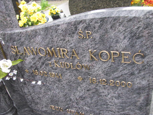 Sławomira Kopeć 1941 Łańcut - Grobonet - Wyszukiwarka osób pochowanych