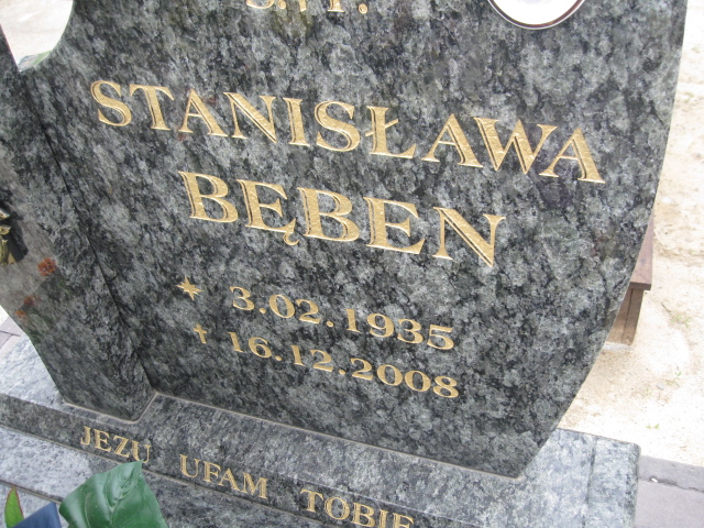 Stanisława Bęben 1935 Łańcut - Grobonet - Wyszukiwarka osób pochowanych